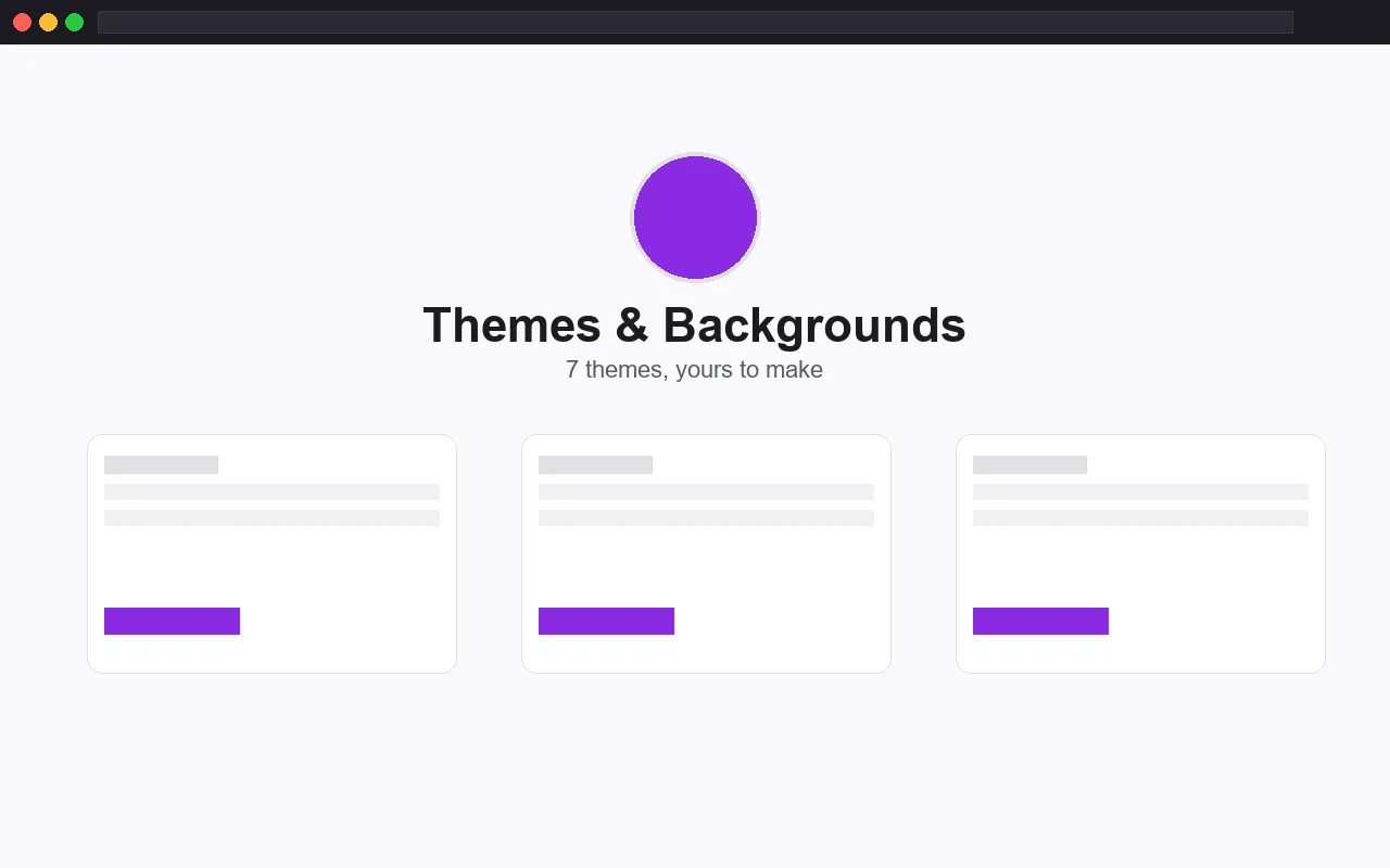 Themes & backgrounds
